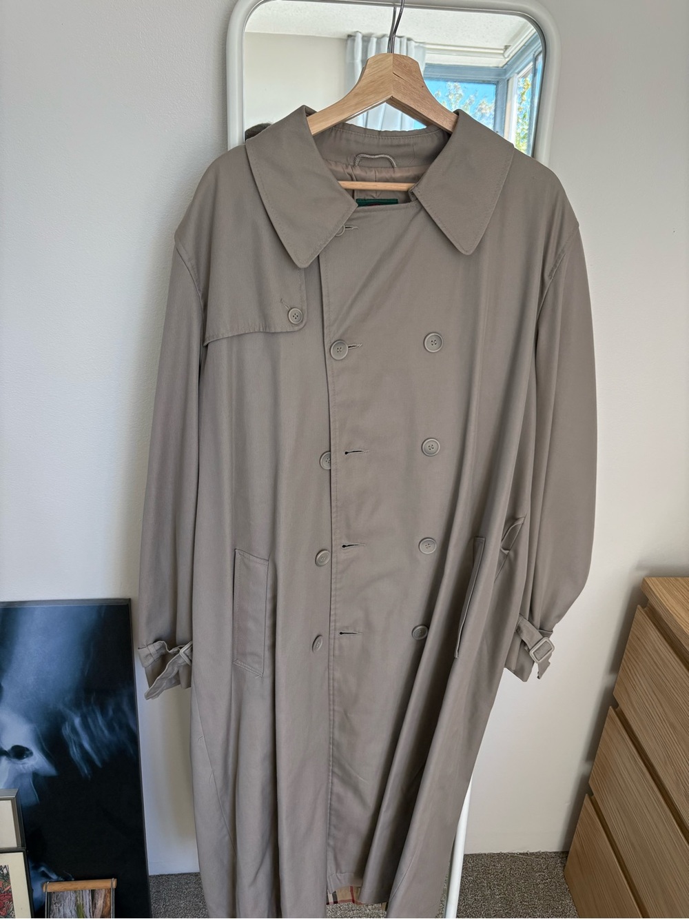 Double-Breasted Full Length Trench Coat